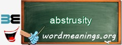 WordMeaning blackboard for abstrusity